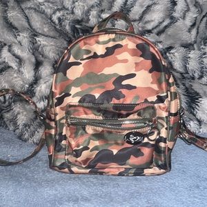Forever 21 mini camo backpack